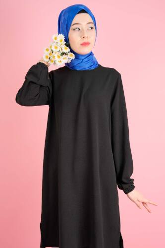 Ayrobin Tunik Jenna Basic Armalı Tunik Siyah 