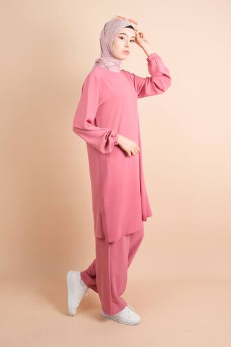 Ayrobin Takım Jenna Basic Armalı 2 li Takım Pembe - 03Kız Kulesi Teks (1)