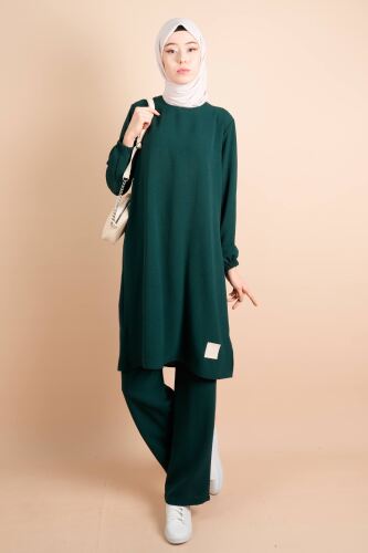 Ayrobin Takım Jenna Basic Armalı 2 li Takım Zümrüt - 03Kız Kulesi Teks