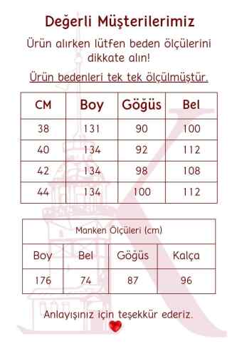 Balon Kol Saten Elbise Ful Taş Gül kemerli Elbise Beyaz - 5