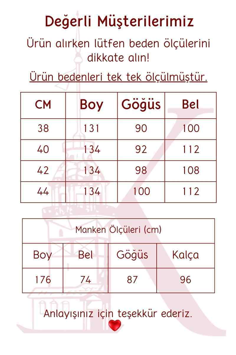 Balon Kol Saten Elbise Ful Taş Gül kemerli Elbise Beyaz - 5