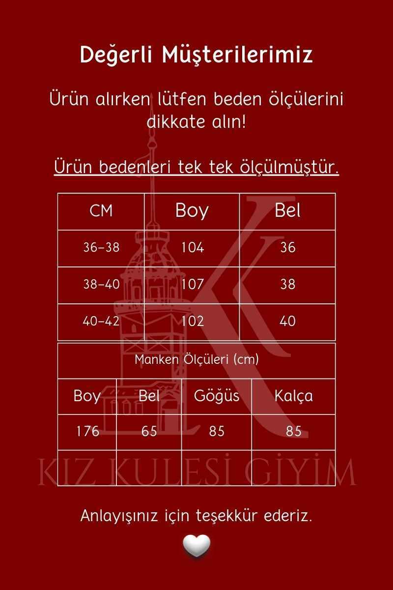 Bayan Blazer Pantolon Bol Paça Pantolon Siyah - 5
