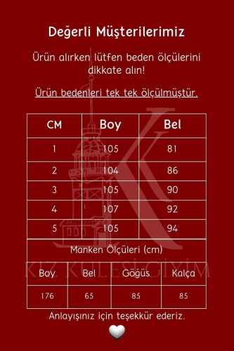 Bayan Bol Paça Kot Pantolon Palazzo Denim Koyu Mavi - 5