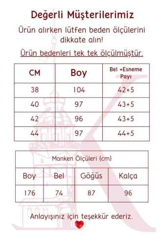 Bayan Çan Etek Ful Taş Detaylı Saten Etek Lacivert - 5