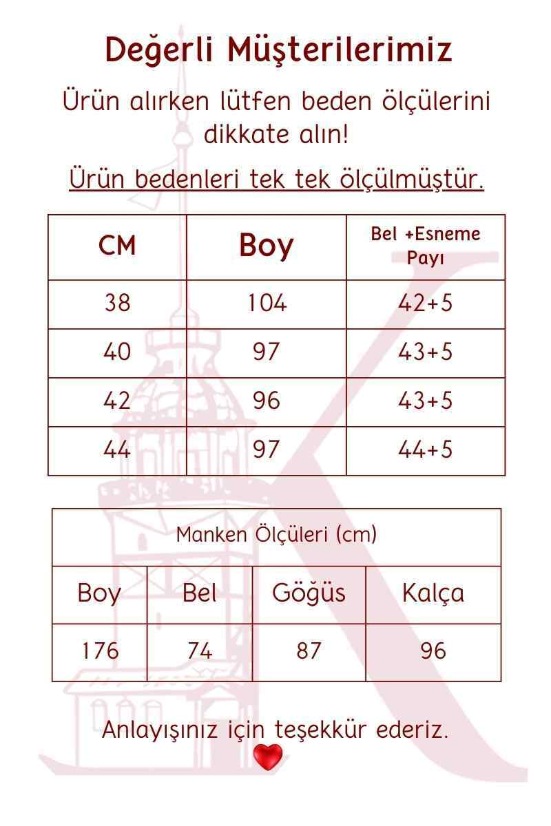 Bayan Çan Etek Ful Taş Detaylı Saten Etek Lacivert - 5