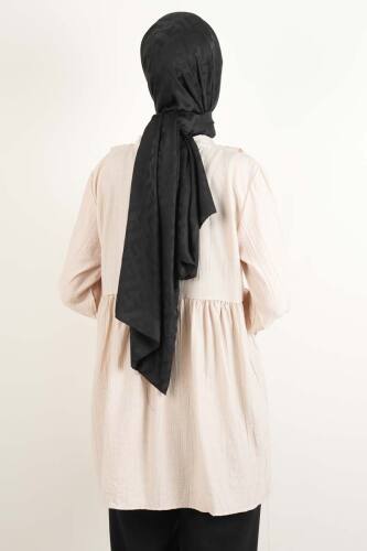 Bayan Kimono Ceket Ön V Fırfırlı Çilek Ceket Krem - 2