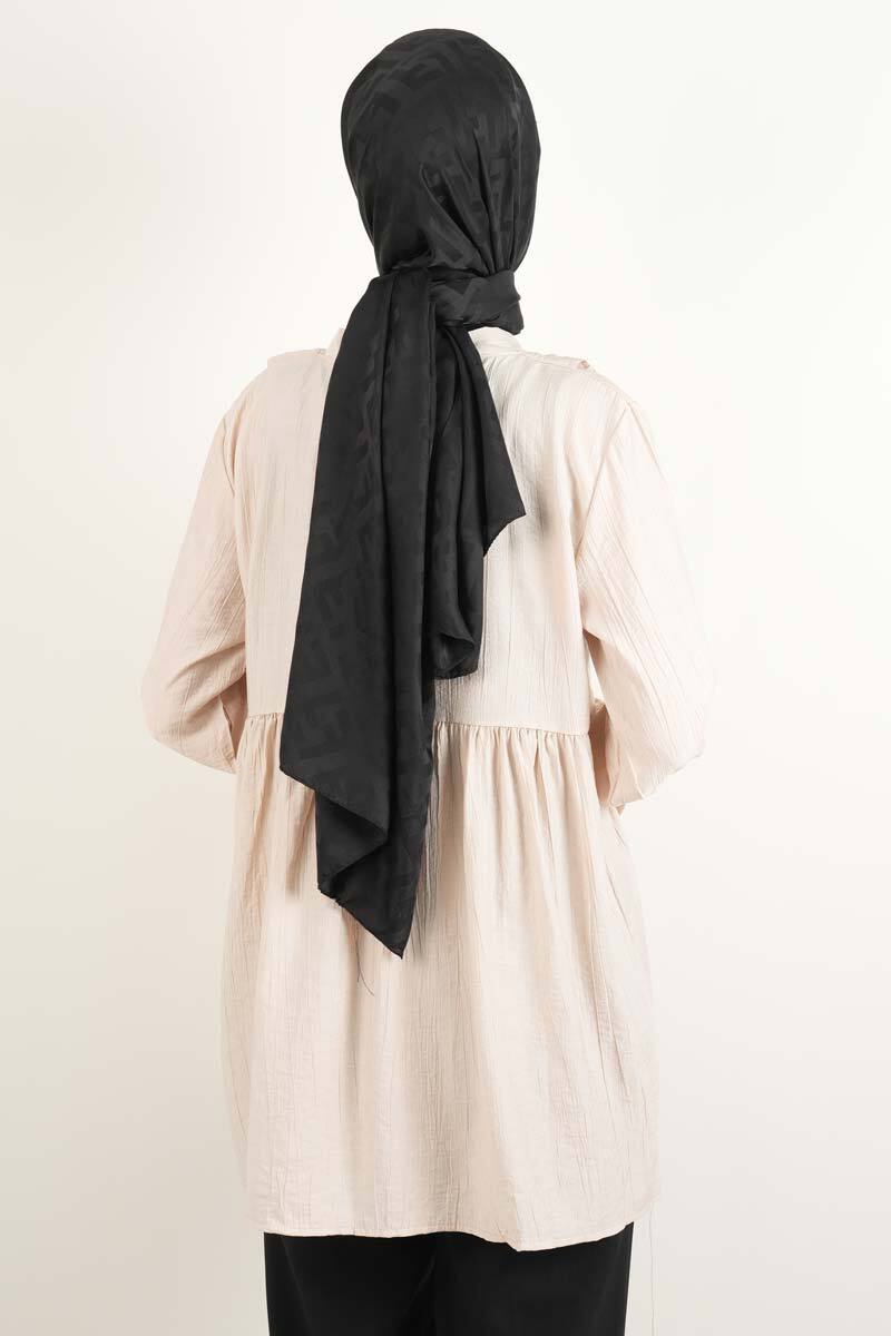 Bayan Kimono Ceket Ön V Fırfırlı Çilek Ceket Krem - 2