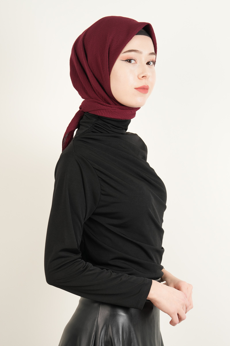 Bayan Kısa Bluz Sandy Bluz Siyah - 2