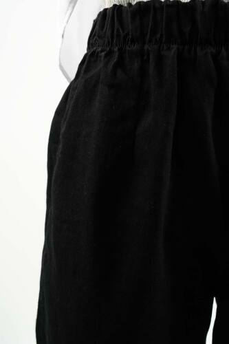 Bayan Kot Pantolon Bel Lastikli Mom Jeans Siyah - 4