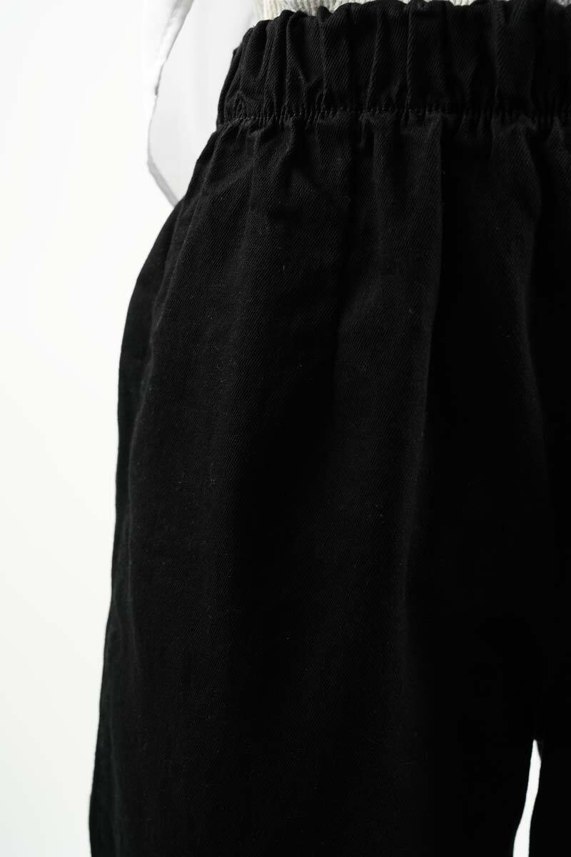 Bayan Kot Pantolon Bel Lastikli Mom Jeans Siyah - 4