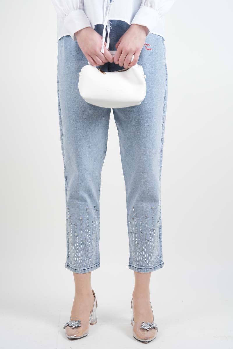 Bayan Kot Pantolon Berln Denim Açık Mavi - 1