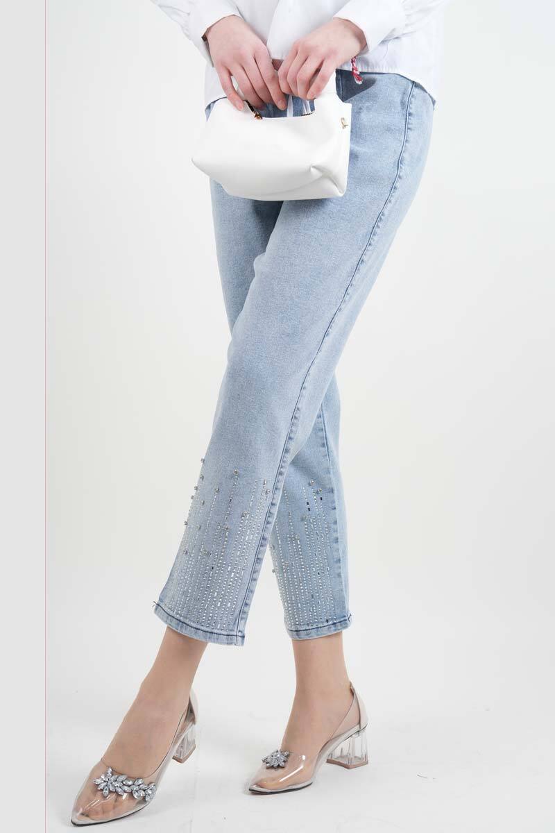 Bayan Kot Pantolon Berln Denim Açık Mavi - 3