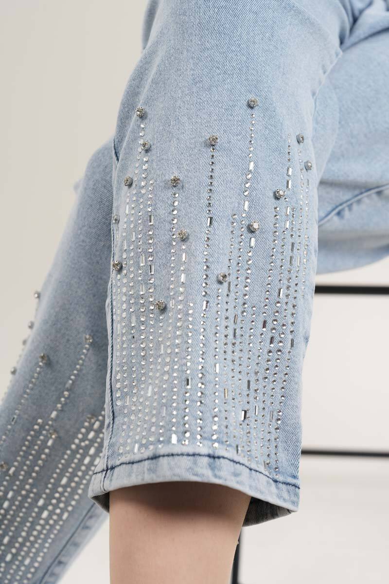 Bayan Kot Pantolon Berln Denim Açık Mavi - 4