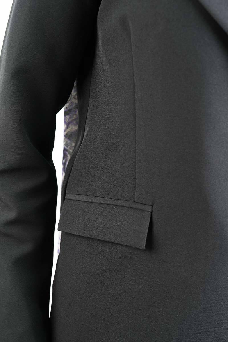 Blazer Takım Yandan Bağlamalı 2 li Takım Siyah - 4
