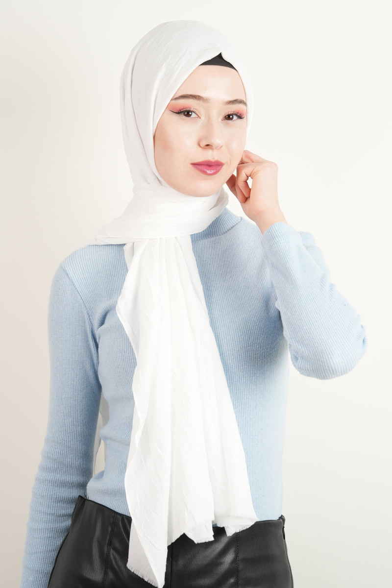 Craş Şal - Beyaz - 1