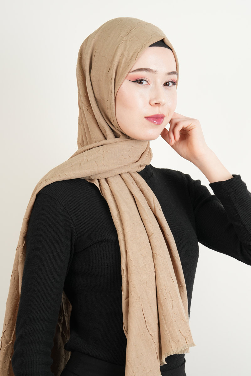 Craş Şal - Koyu Bej - 2