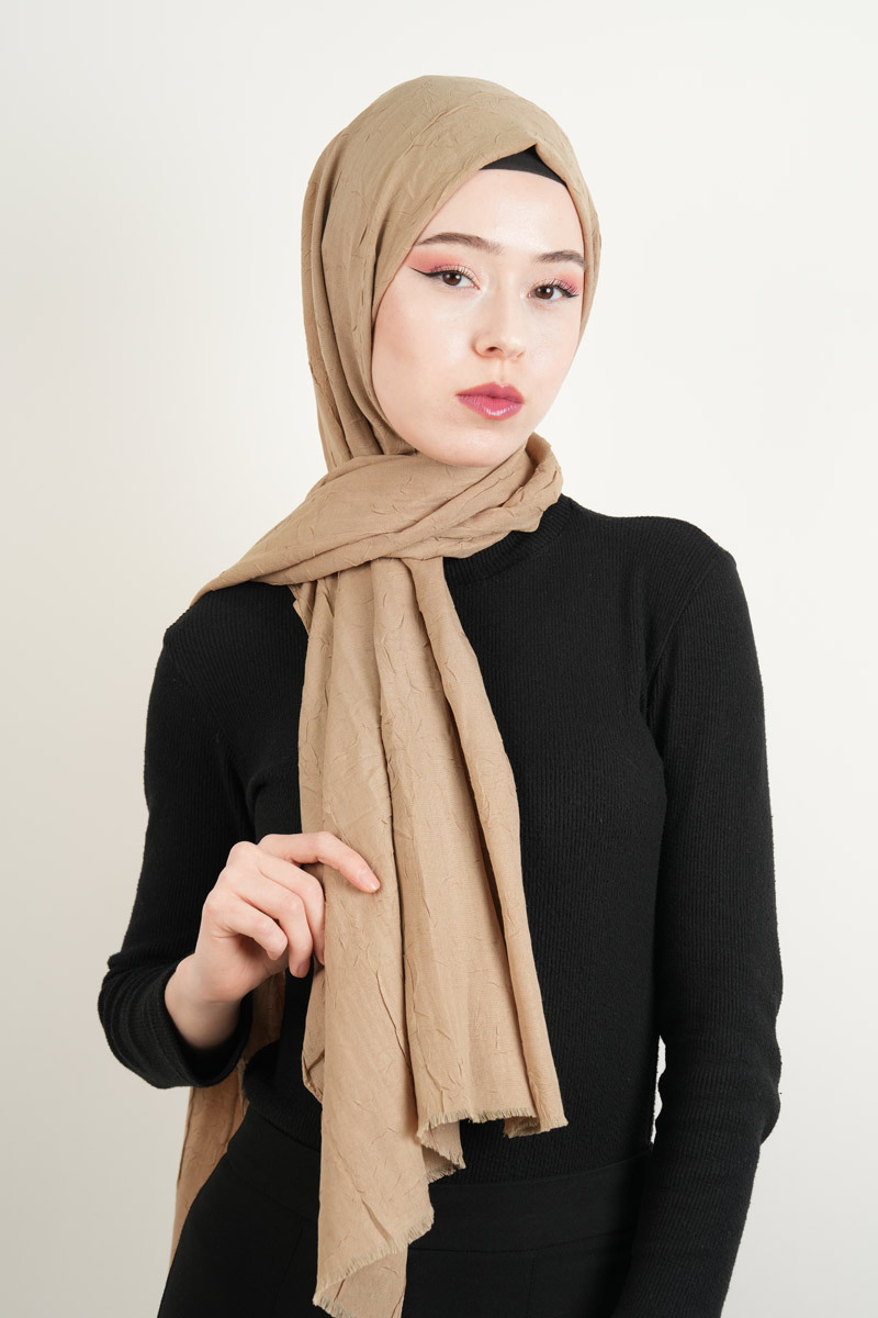 Craş Şal - Koyu Bej - 1