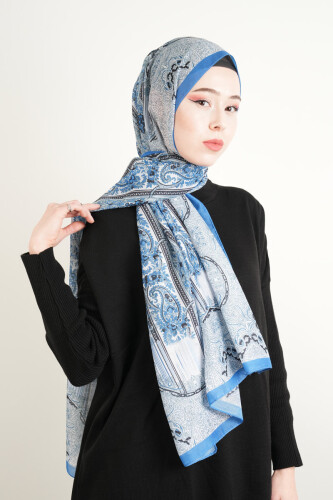 Etnik Desen Şal Mavi - 03Kız Kulesi Teks (1)