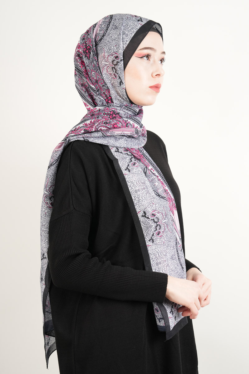 Etnik Desen Şal Pembe - 2