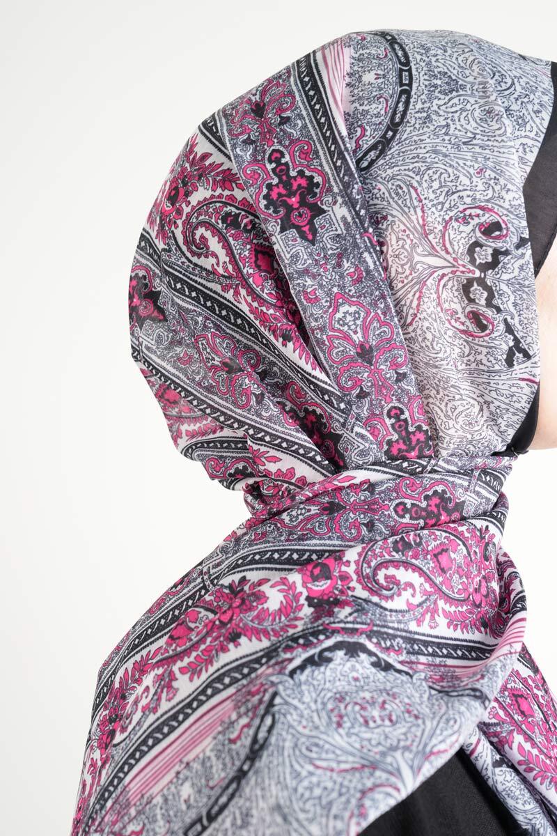 Etnik Desen Şal Pembe - 3