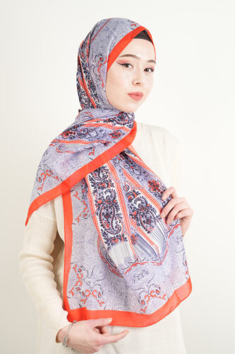 Etnik Desen Şal Turuncu - 2