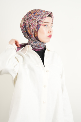 Etnik Desen Soft Eşarp - Mürdüm - 03Kız Kulesi Teks (1)