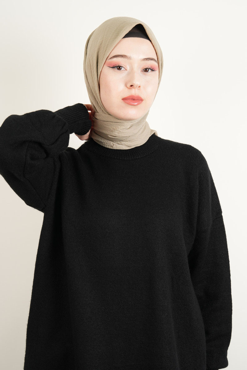 Pamuk Eşarp Mio Caz - Açık Bej - 2