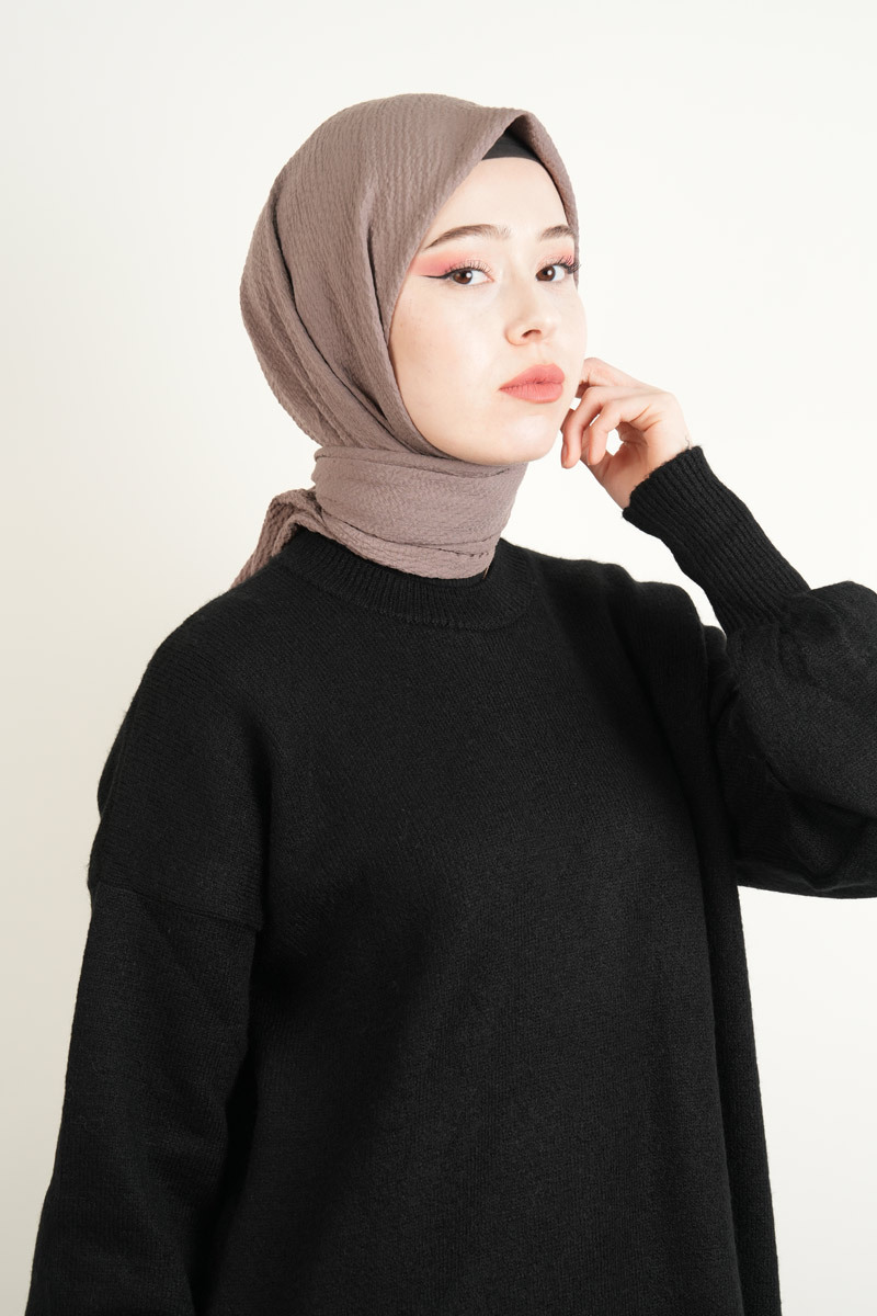 Pamuk Eşarp Mio Caz - Bej - 1