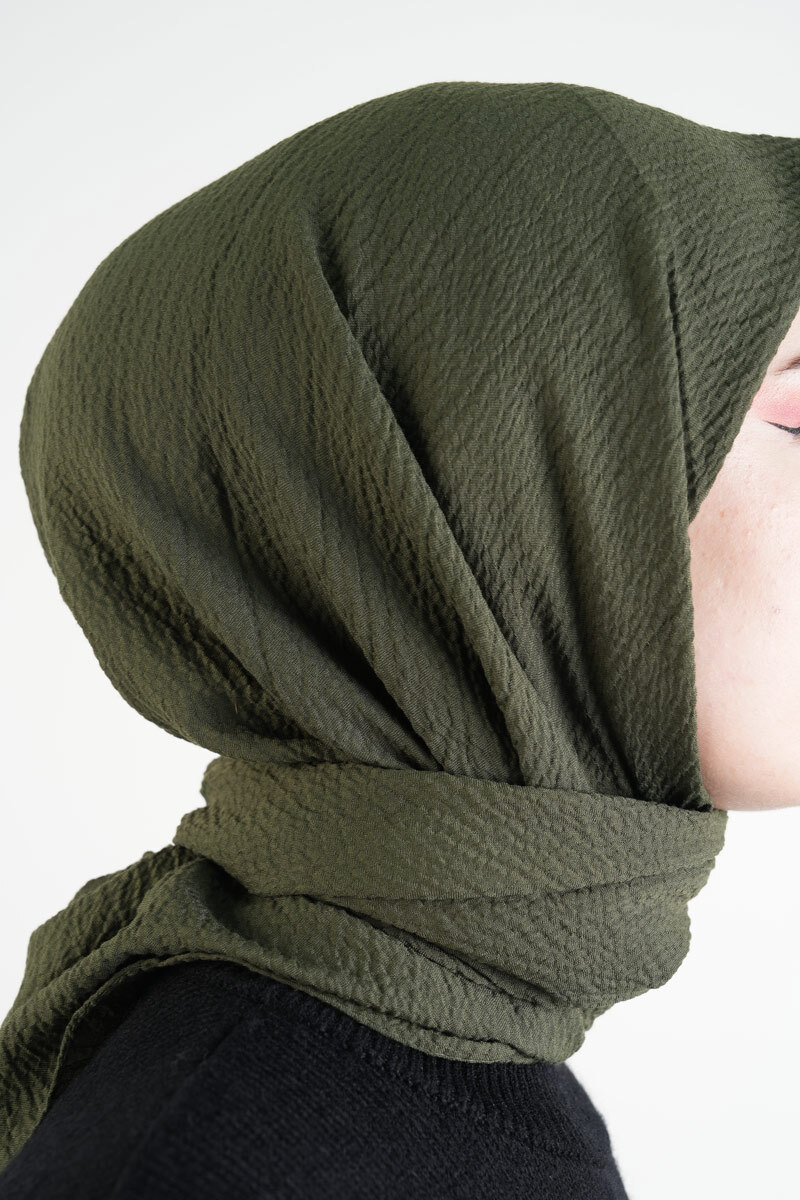 Pamuk Eşarp Mio Caz - Haki - 3