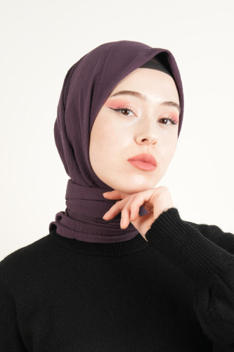 Pamuk Eşarp Mio Caz - Mürdüm 