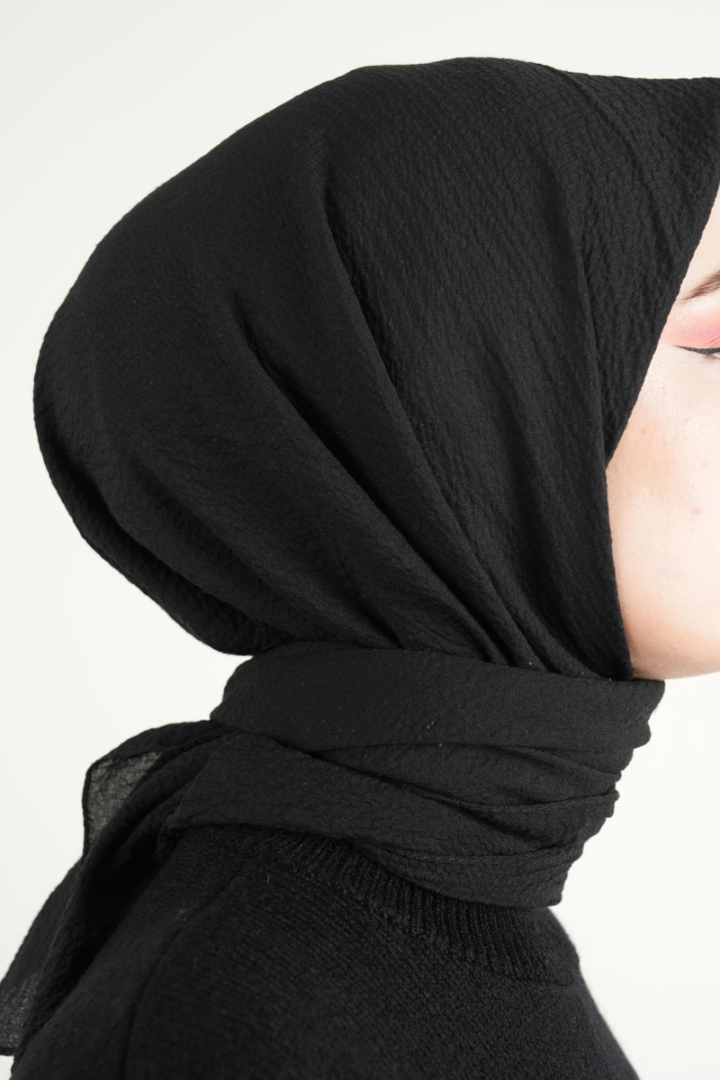 Pamuk Eşarp Mio Caz - Siyah - 3