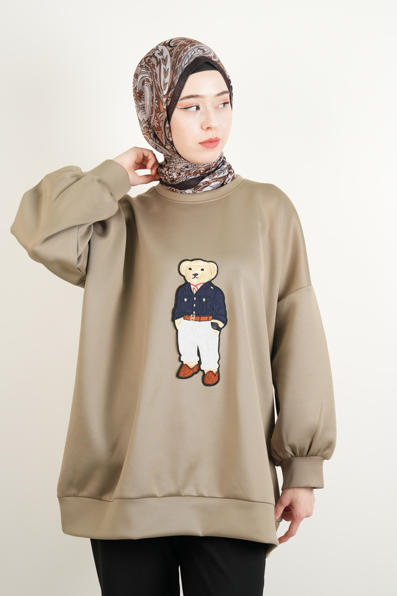 Scuba Tunik Ön Bukre Bear Tunik Çağla Yeşili - 4