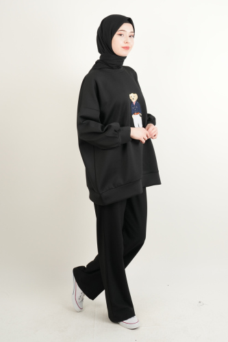 Scuba Tunik Ön Bukre Bear Tunik Siyah - 1