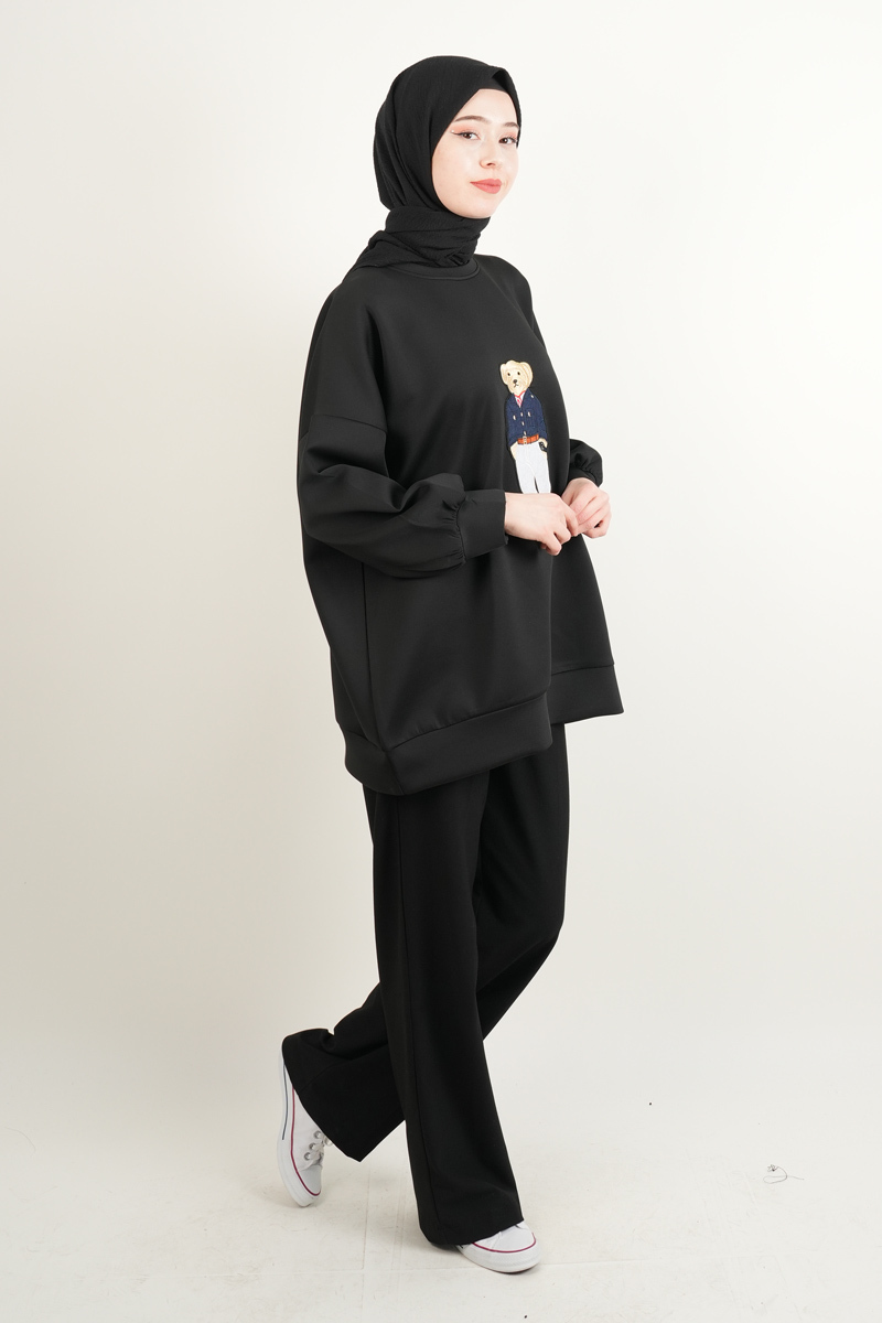 Scuba Tunik Ön Bukre Bear Tunik Siyah - 1