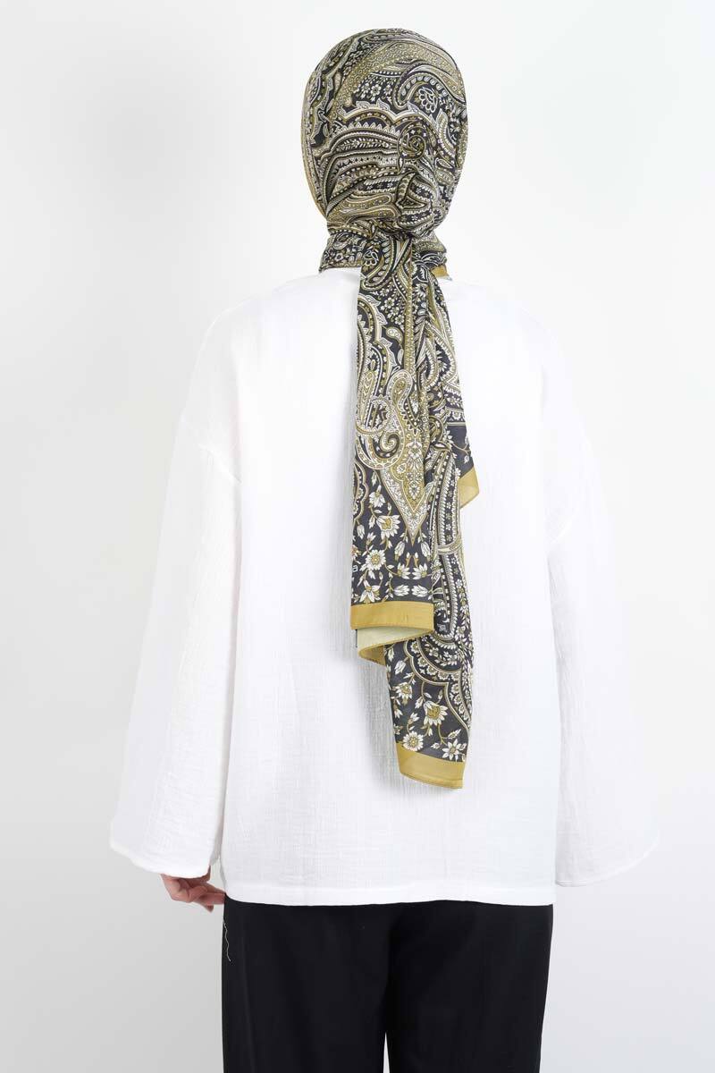 Tesetttür Ceket Tek Bağcıklı Müslin Kimono Ceket Beyaz - 3