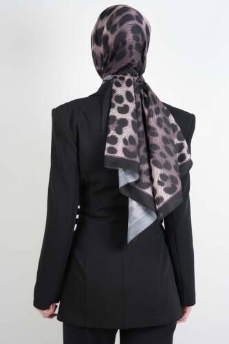 Tesettür Ceket 3 Kemer Detaylı Kol Vatkalı Blazer Ceket Siyah - 4