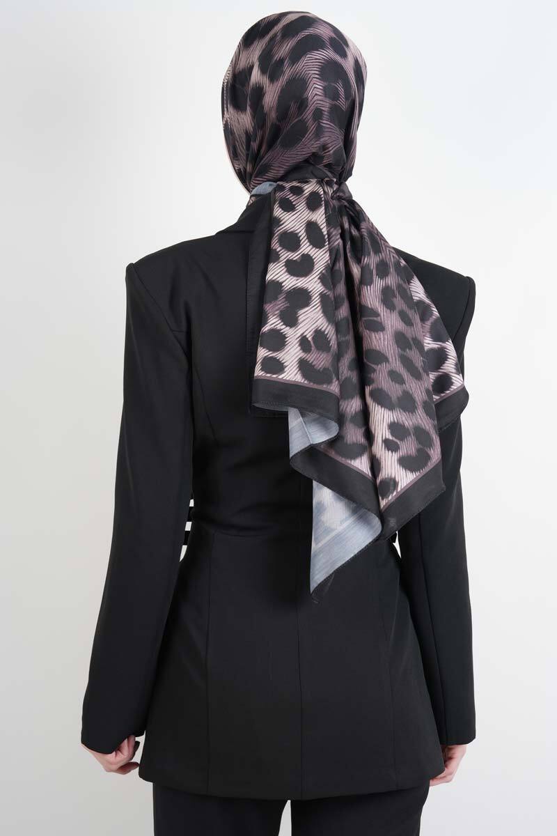 Tesettür Ceket 3 Kemer Detaylı Kol Vatkalı Blazer Ceket Siyah - 4