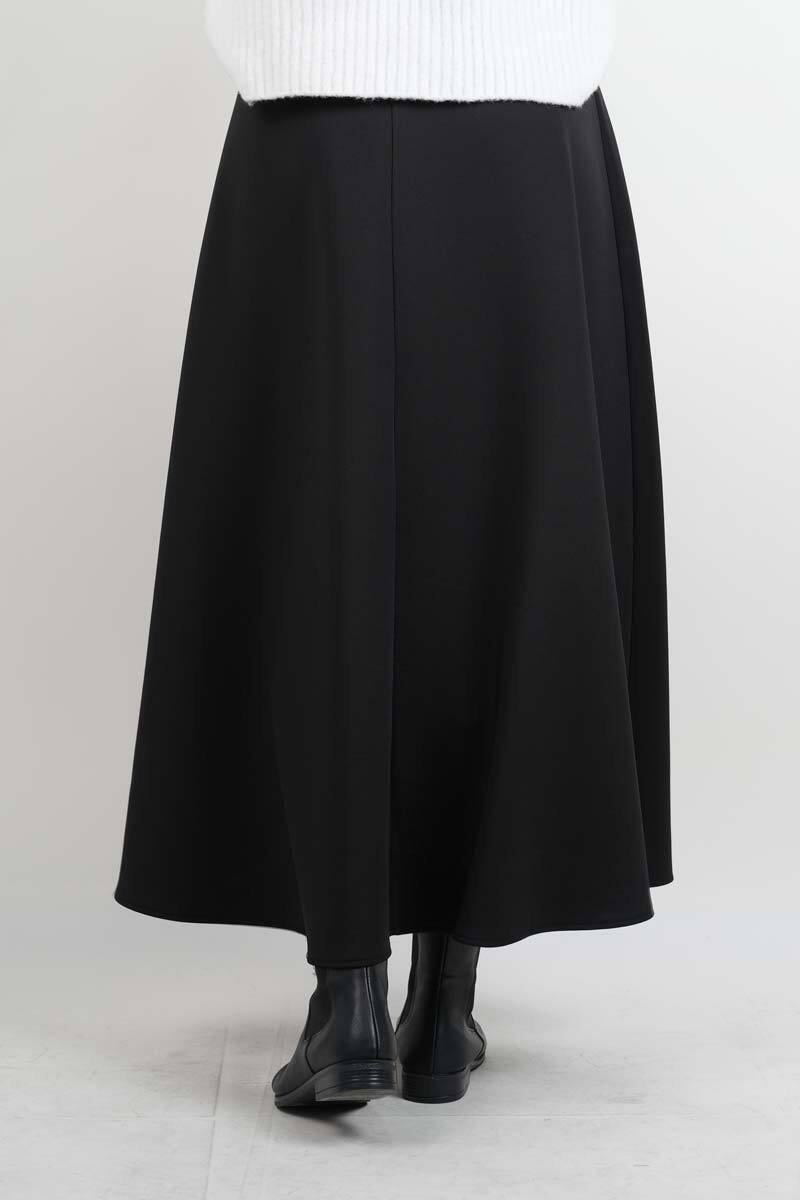 Tesettür Etek Mevlana Kloş Scuba Etek Siyah - 4