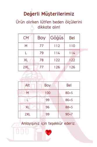 Tesettür Keten Takım Yaka Pötikare Detaylı 2 li Takım Açık Kahverengi - 5