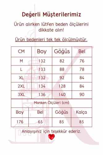 Tesettür Krep Elbise Otriş Taş Kemerli Elbise Mavi - 5