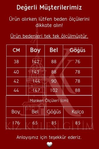 Tesettür Prenses Elbise Kola Bağlamalı Hilary Tafta Prenses Elbise Bej - 5