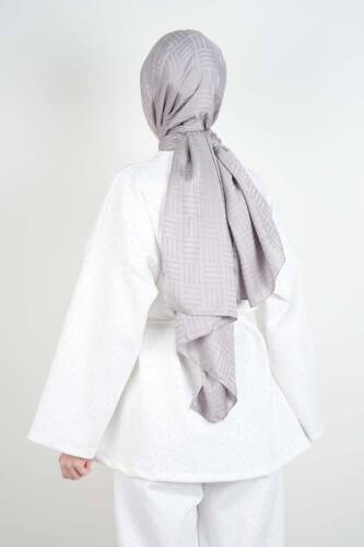 Tesettür Takım Bel İpli Full Taş Detay Scuba İkili Takım Beyaz - 3