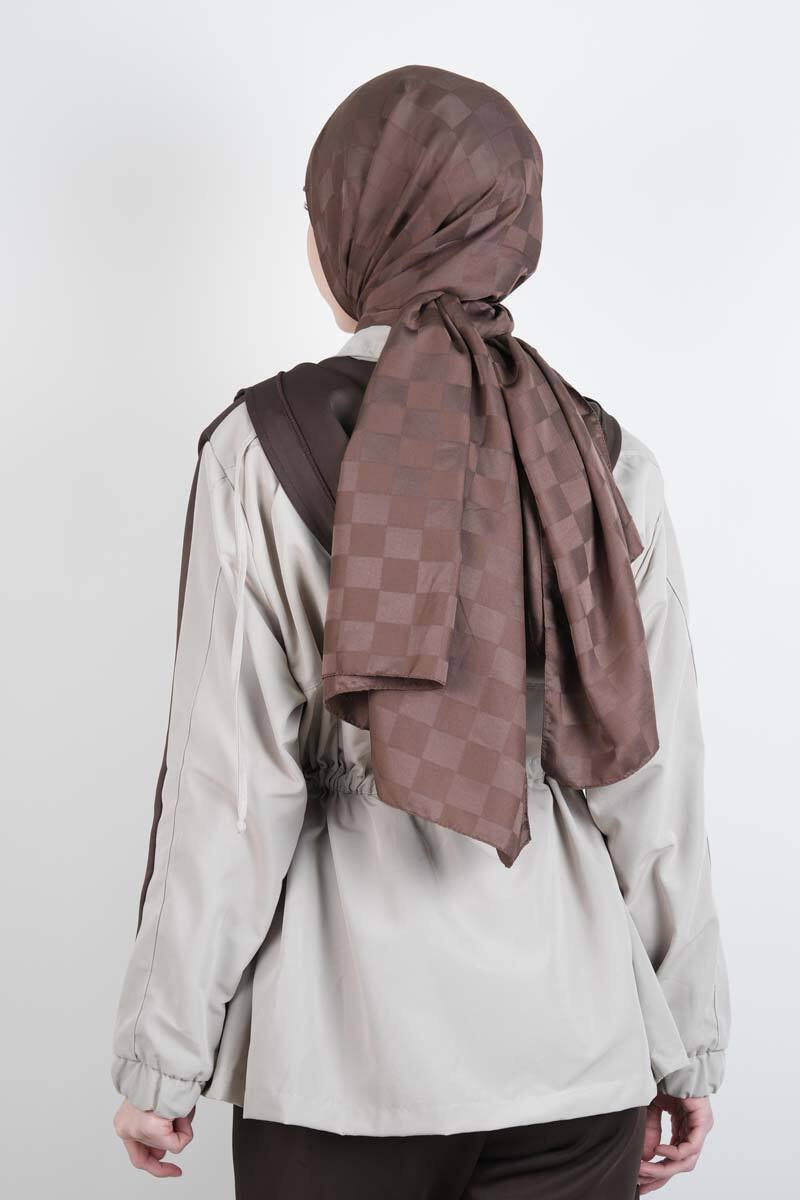 Tesettür Takım Çift Kapak Kapüşonlu Trenç İkili Takım Krem - 3