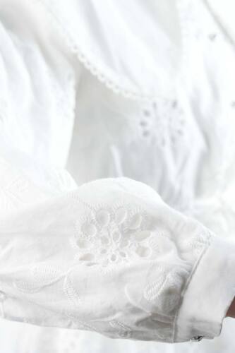 Tesettür Takım Geniş Bebe Yaka Bel Lastikli Fisto Etekli İkili Takım Beyaz - 5