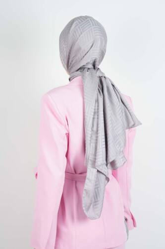 Tesettür Takım Tek Düğmeli Yaka Kıvrık Blazer İkili Takım Pembe - 3