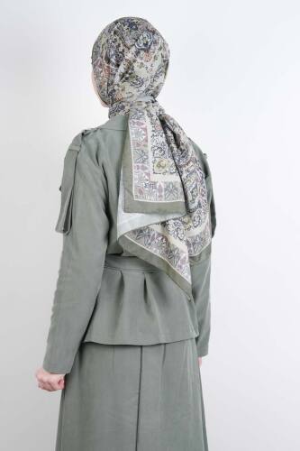 Tesettür Takım Yandan Fermuarlı Tansel Etekli İkili Takım Yeşil - 3