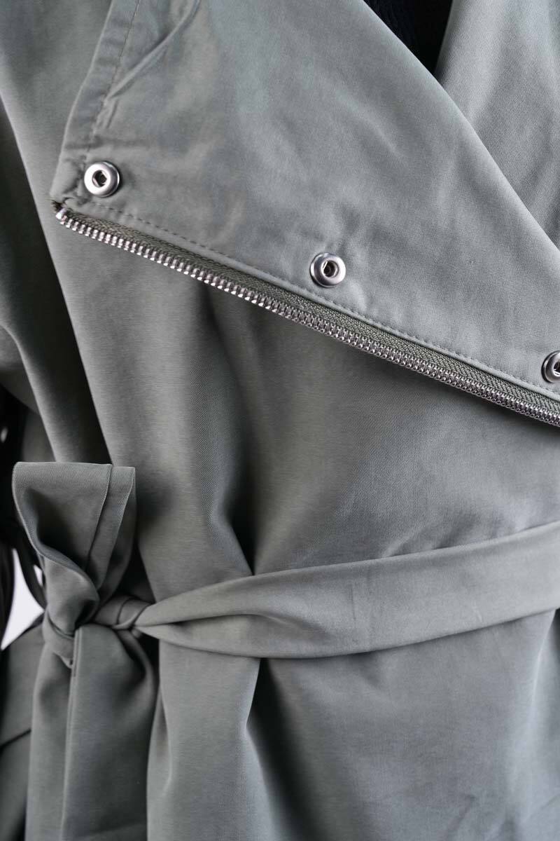 Tesettür Takım Yandan Fermuarlı Tansel Etekli İkili Takım Yeşil - 5